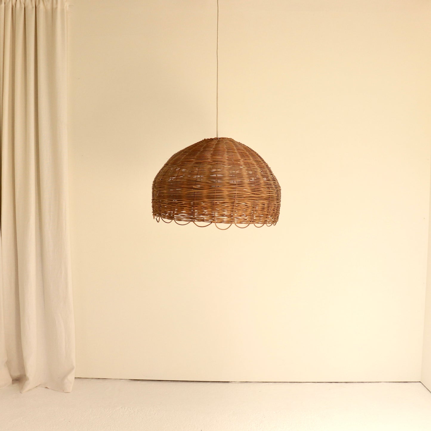 Oversized Woven Rattan Pendant Lamp