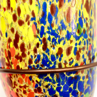 Detail of colourful Murano glass inclusions