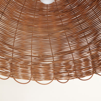 Oversized Woven Rattan Pendant Lamp