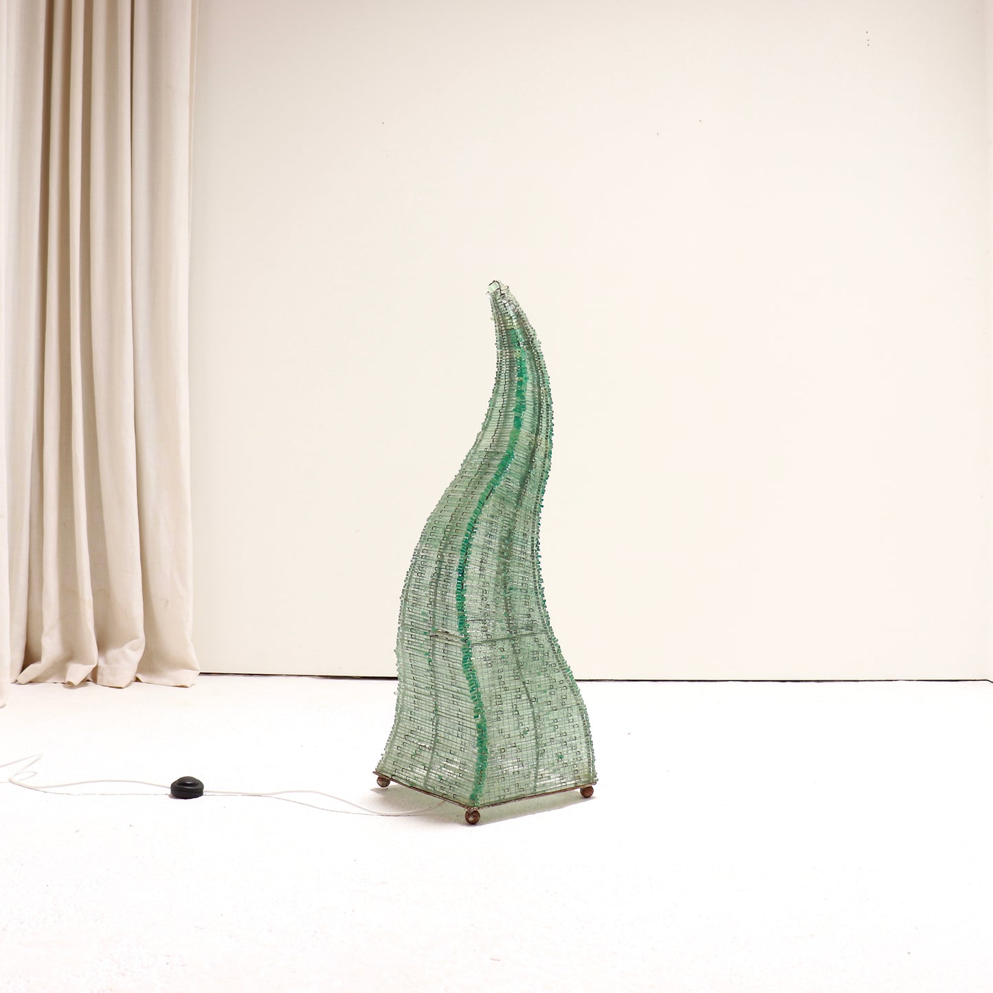 Vintage French sculptural glass floor lamp