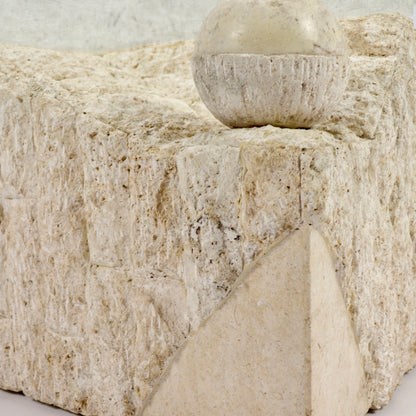 Vintage Mactan stone coffee table