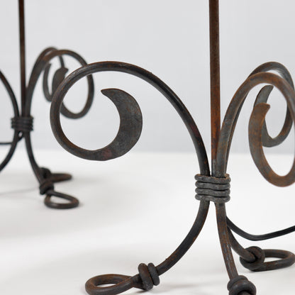Hand forged wrought iron lamps