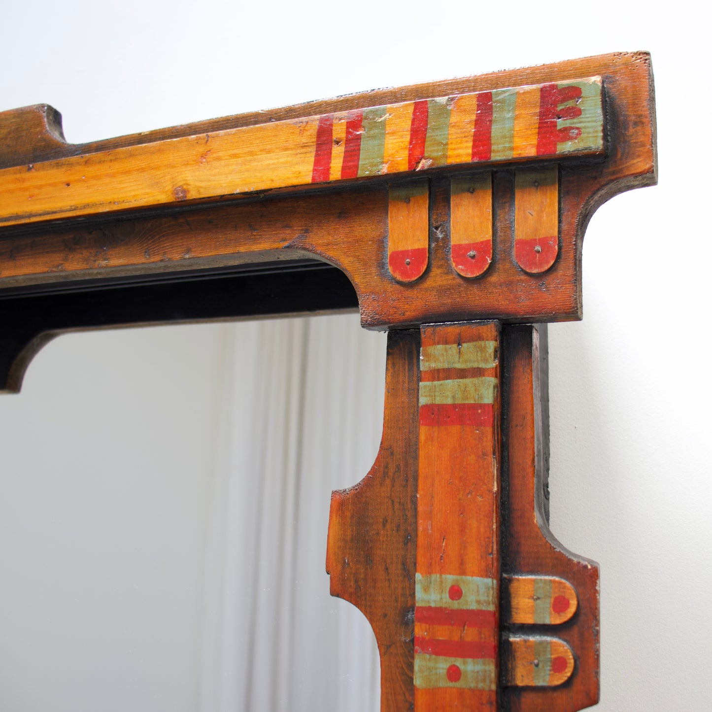 Large American Folk Art mirror