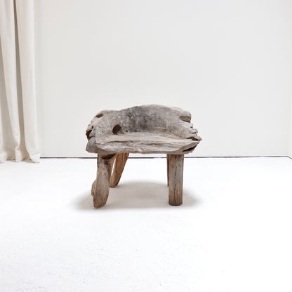 Primitive carved wood chair