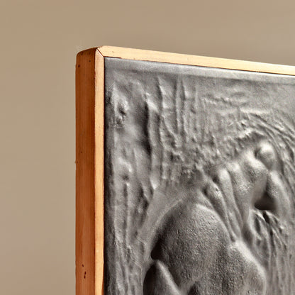 Close up embossed leather texture female form