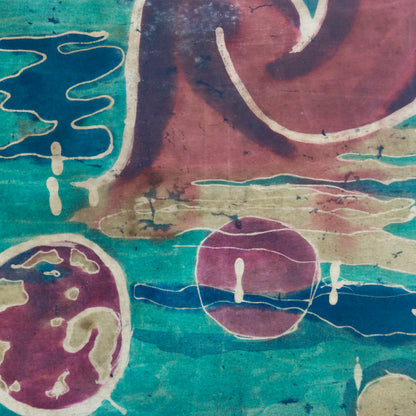Textural surface of vintage batik textile
