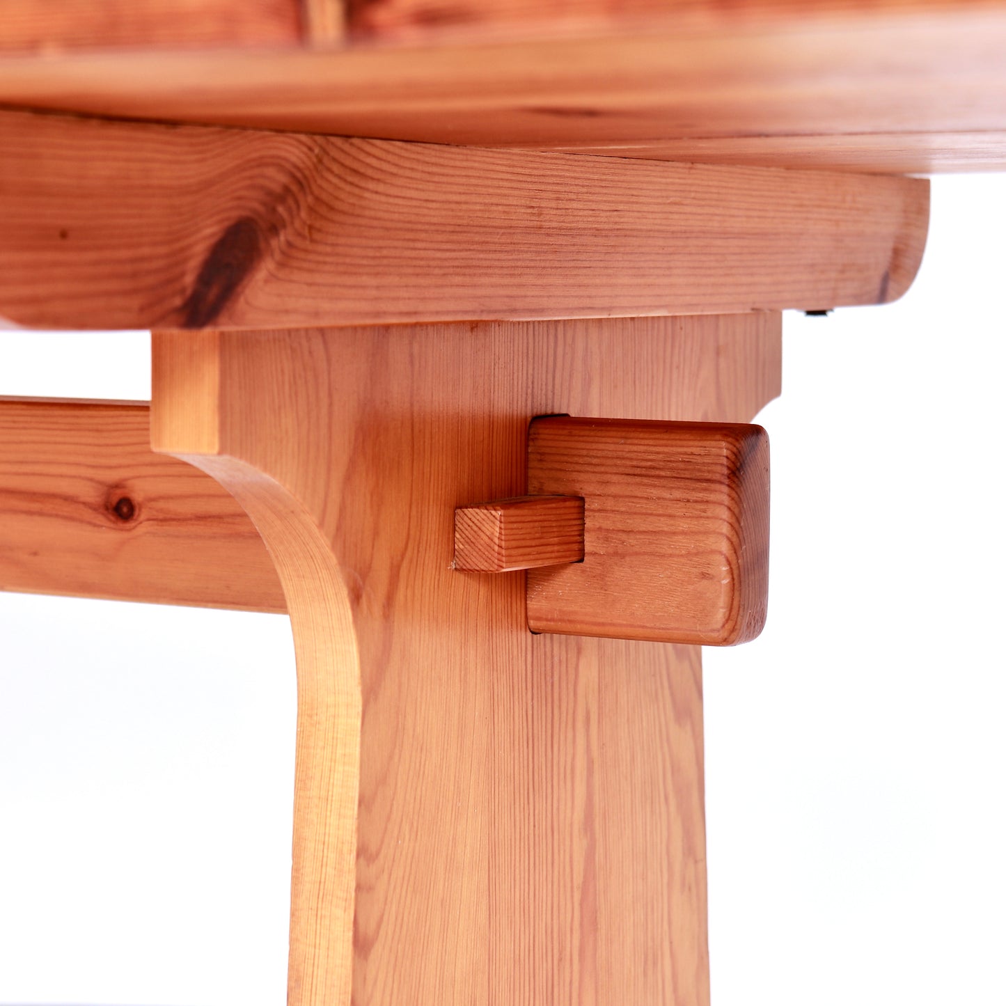 Mid-Century Scandinavian Pine Dining Table and Six Chairs