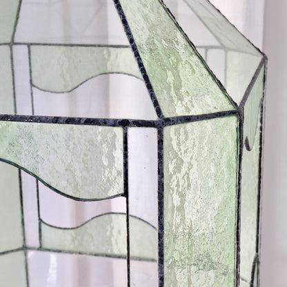 Early twentieth century glass planter with pavilion form