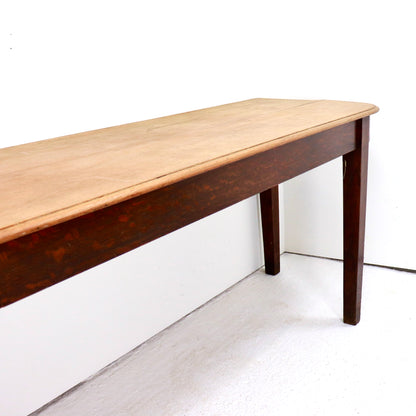 Georgian oak side table long view