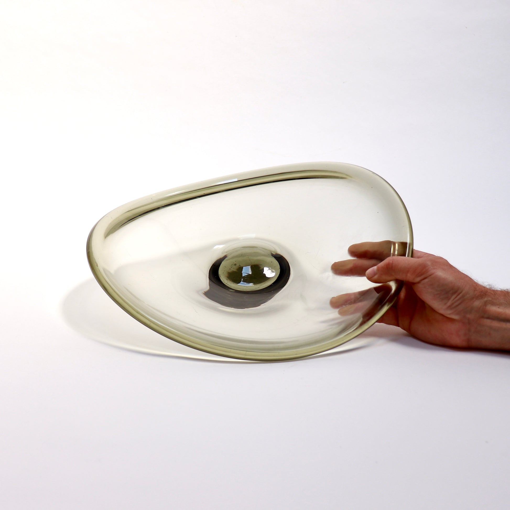 Vintage Per Lütken smoke glass bowl.