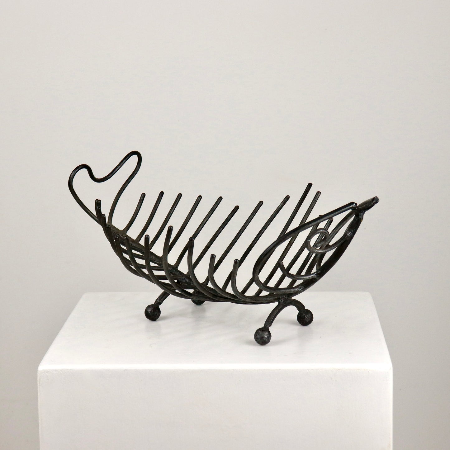 Iron fish form decorative bowl