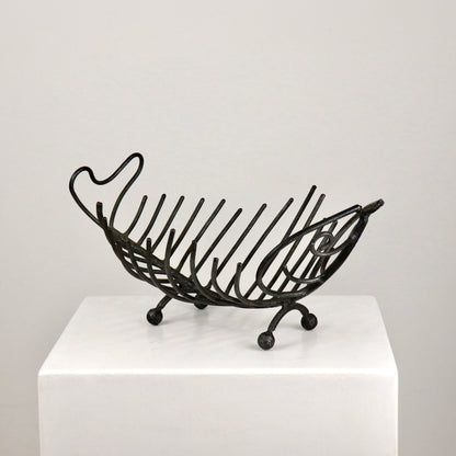 Iron fish form decorative bowl