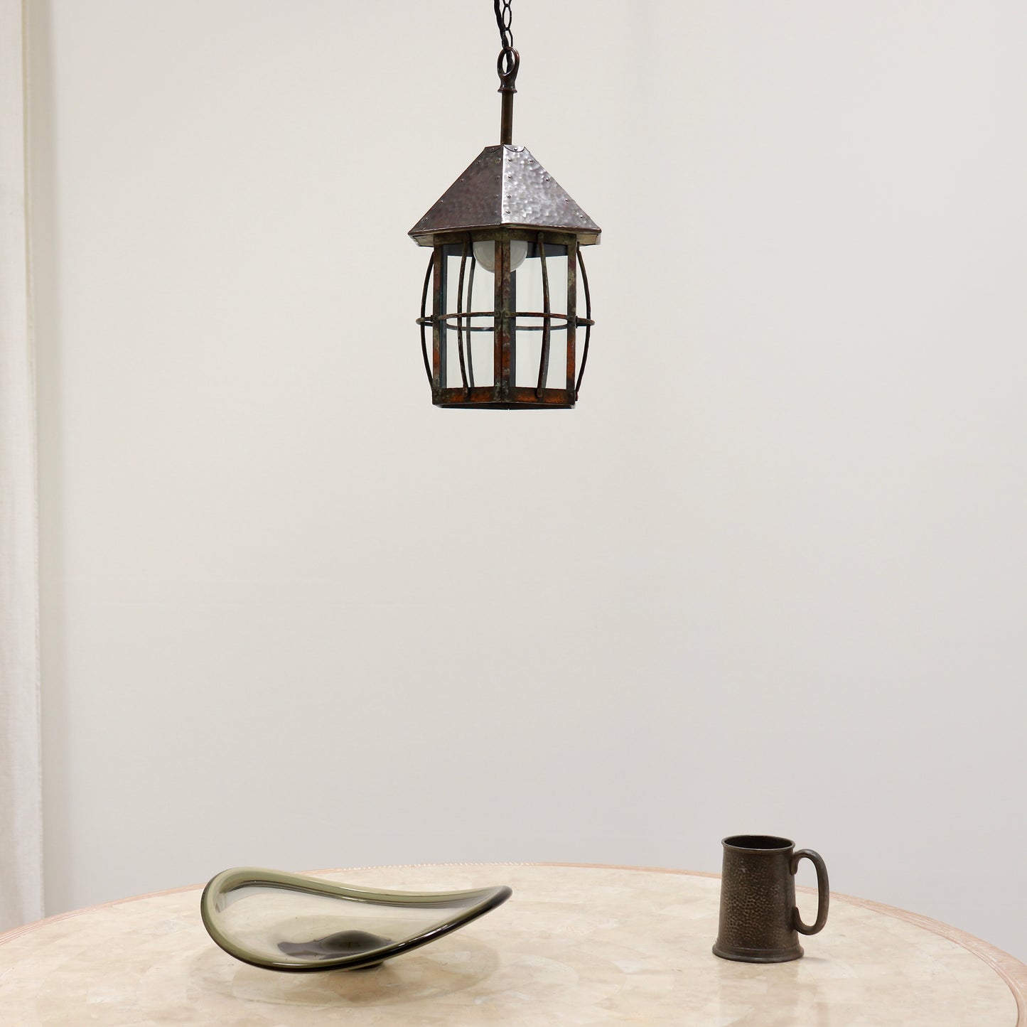 Arts & Crafts Copper Lantern Pendant