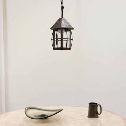 Arts & Crafts Copper Lantern Pendant