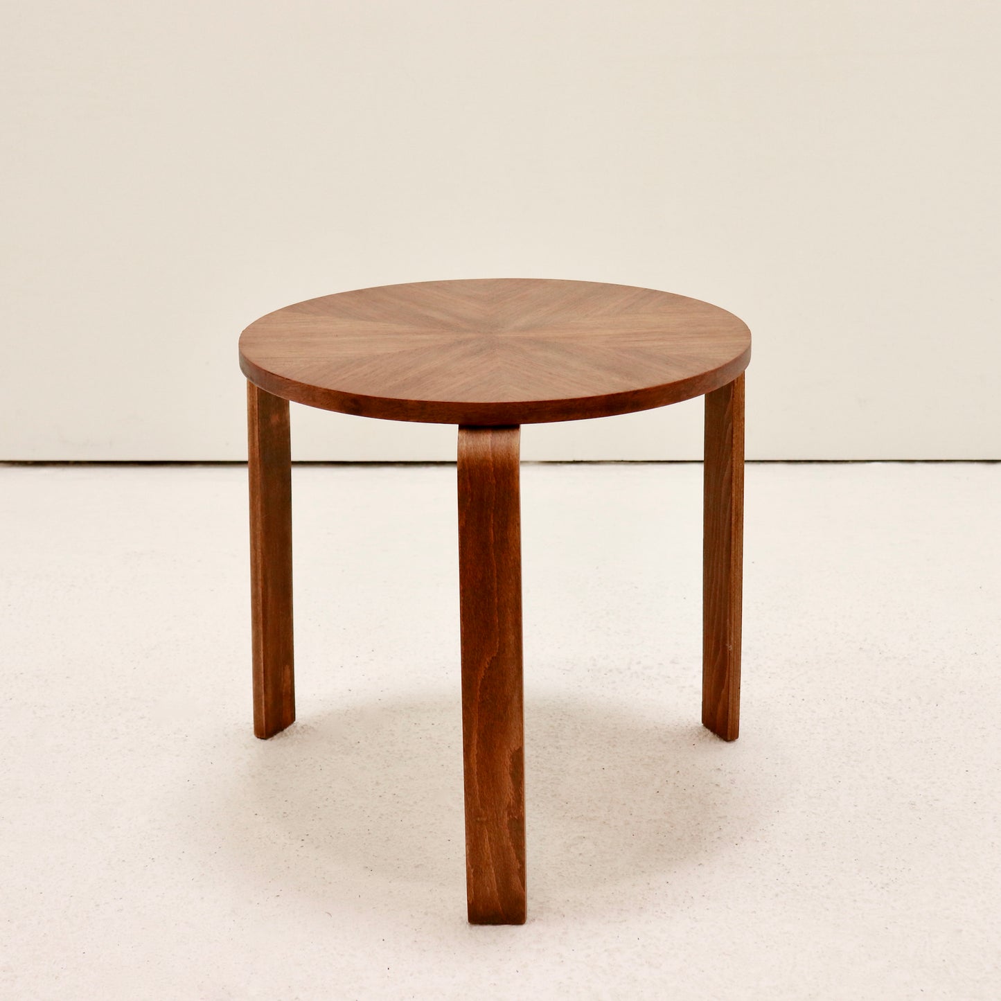 Aalto inspired side table with three curved plywood legs