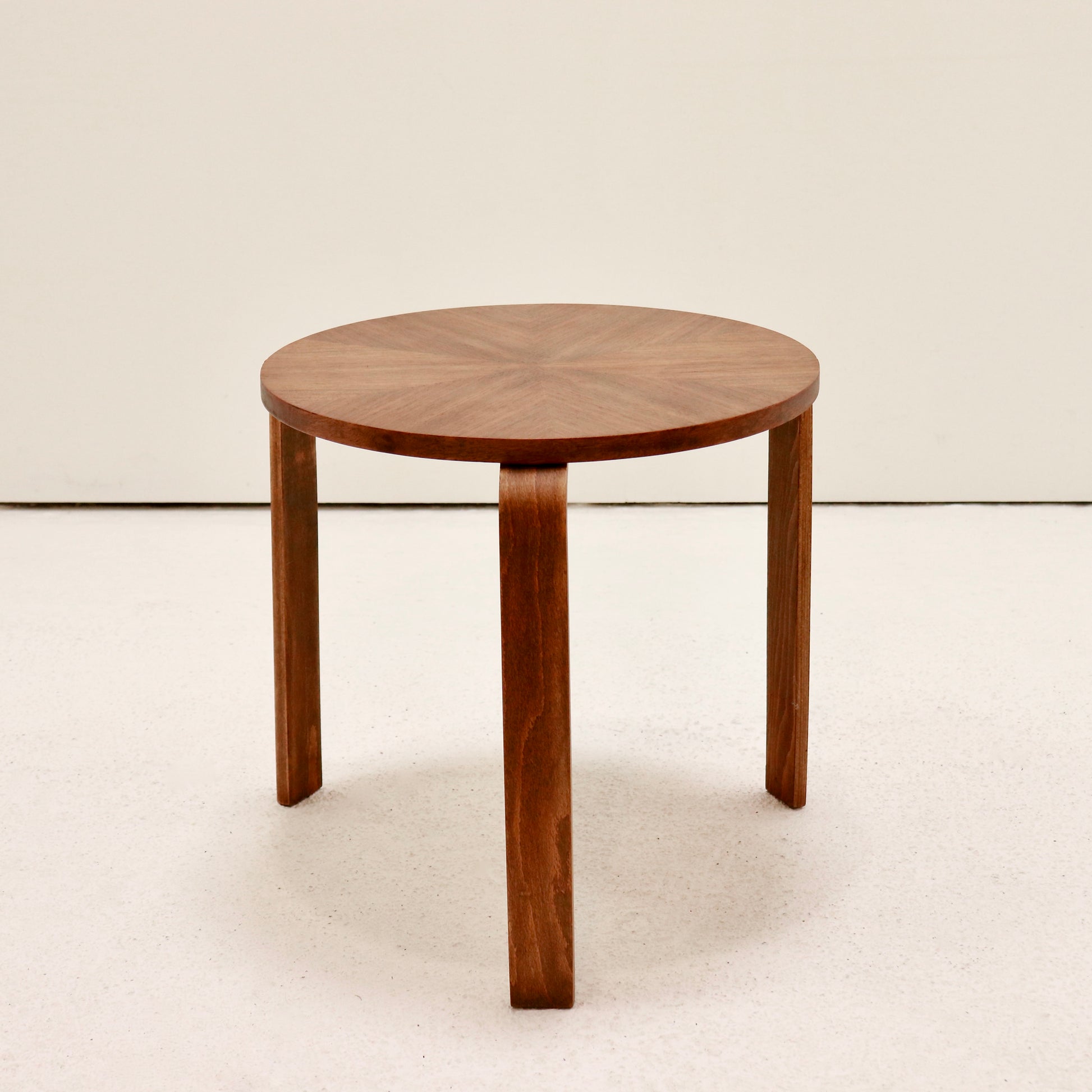 Aalto inspired side table with three curved plywood legs