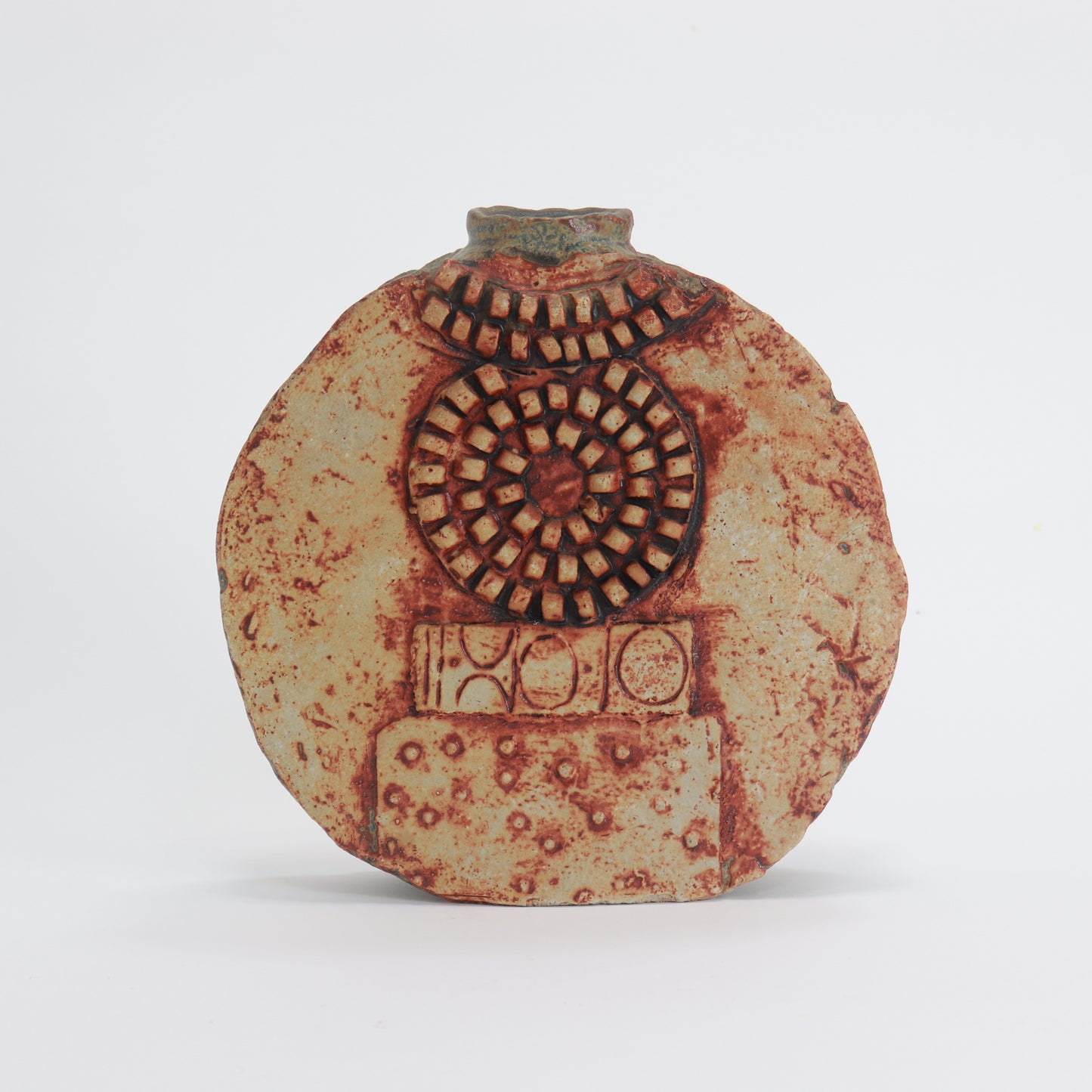 Sculptural British studio pottery vase by Bernard Rooke