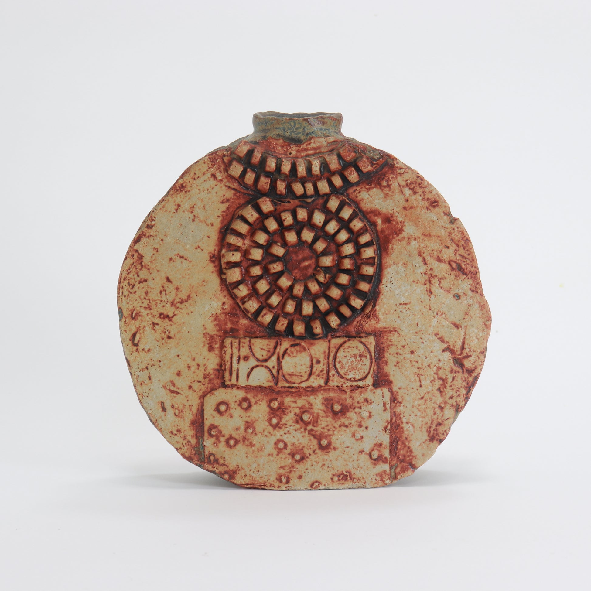 Sculptural British studio pottery vase by Bernard Rooke