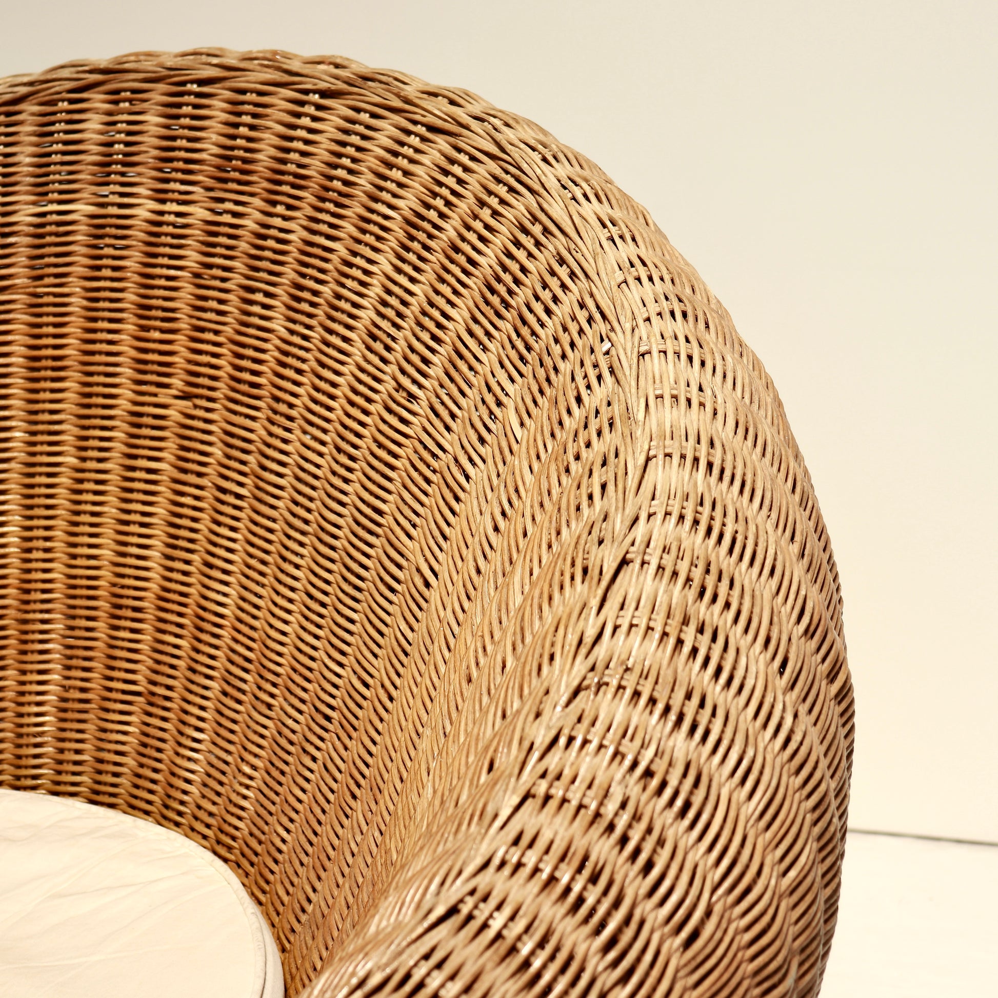 Detail of woven rattan structure and craftsmanship