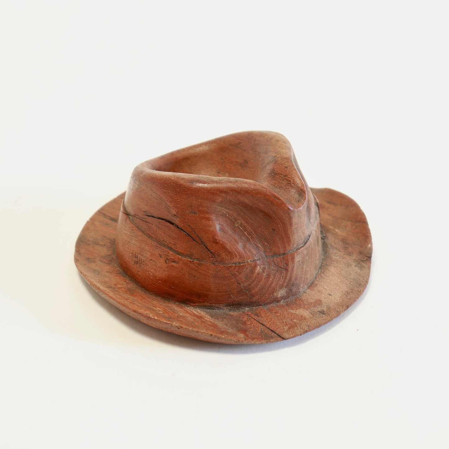 Mid century sculptural wooden ashtray.