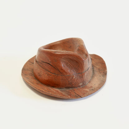 Mid century sculptural wooden ashtray.