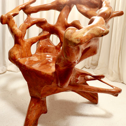 Monumental Sculptural Root Wood Armchair