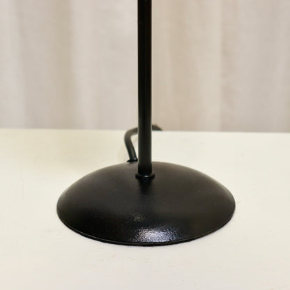 Pair of Spiral-Wrap Table Lamps with Frosted Glass Shades, c. late 20th century