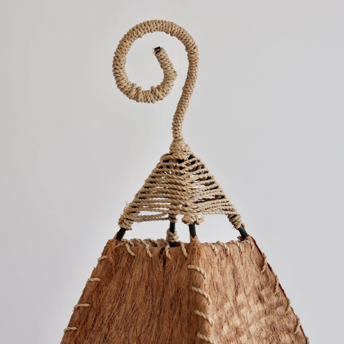 Sculptural Coir lamp