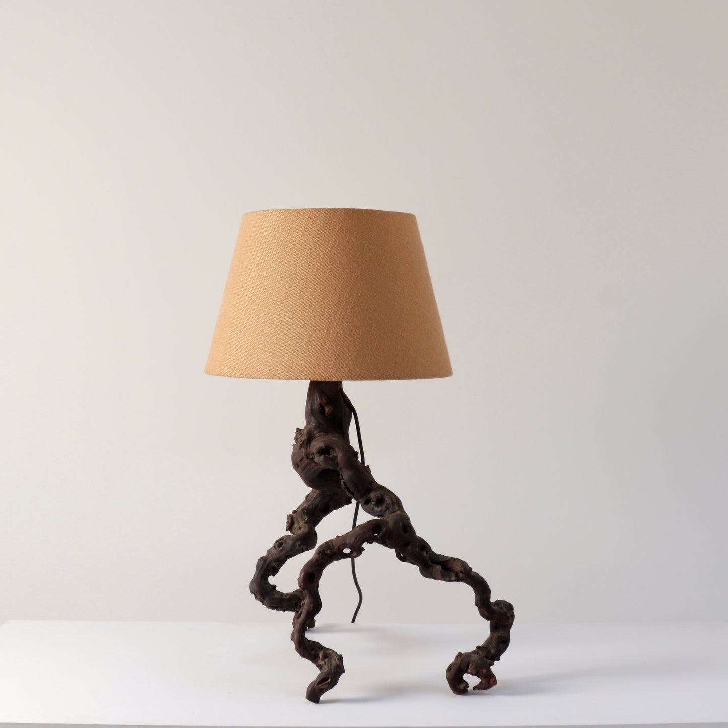 Vintage Italian Olive Root Lamp