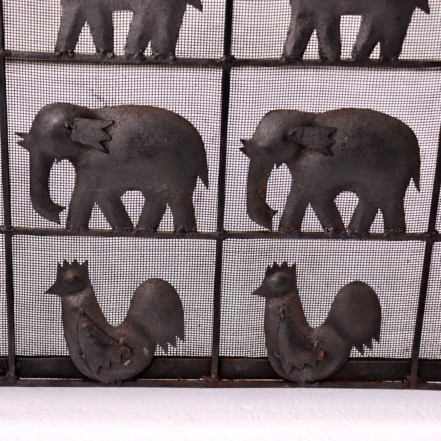 Atelier Marolles wrought iron fire screen