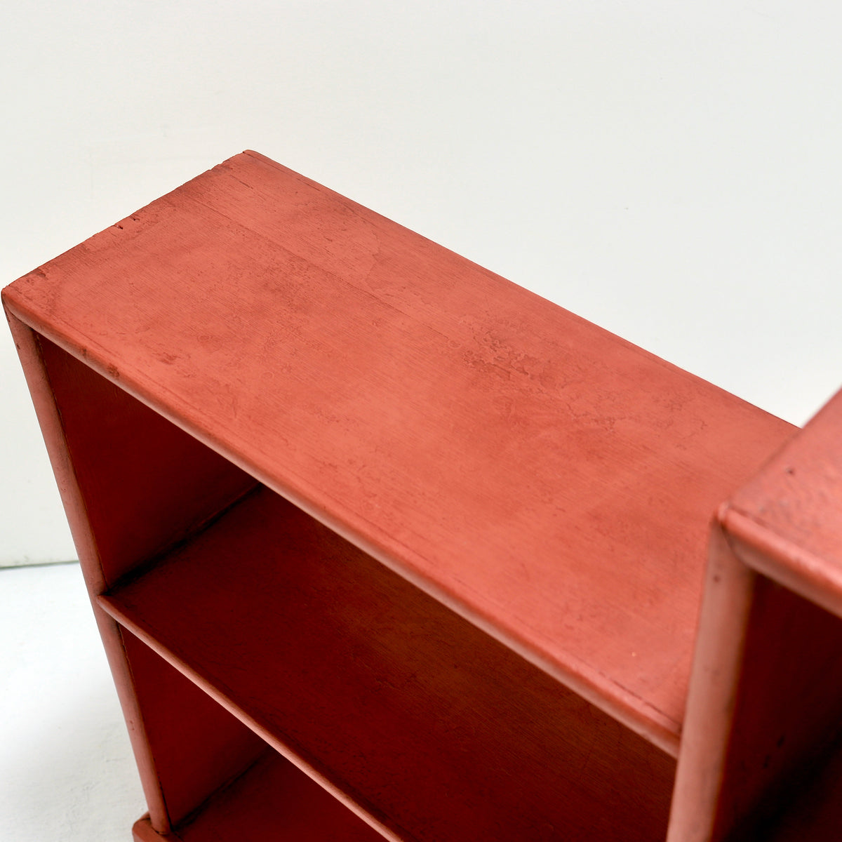 Rustic Painted Shelves in Oxide Red