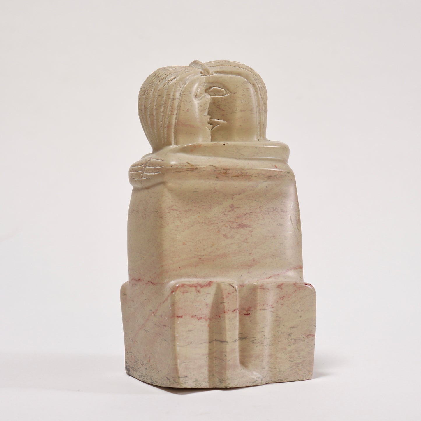 Modernist stone sculpture inspired by Brancusi