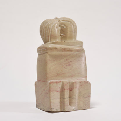 Modernist stone sculpture inspired by Brancusi