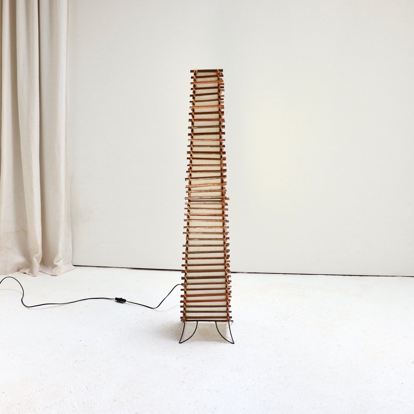 Sculptural Japanese floor lamp