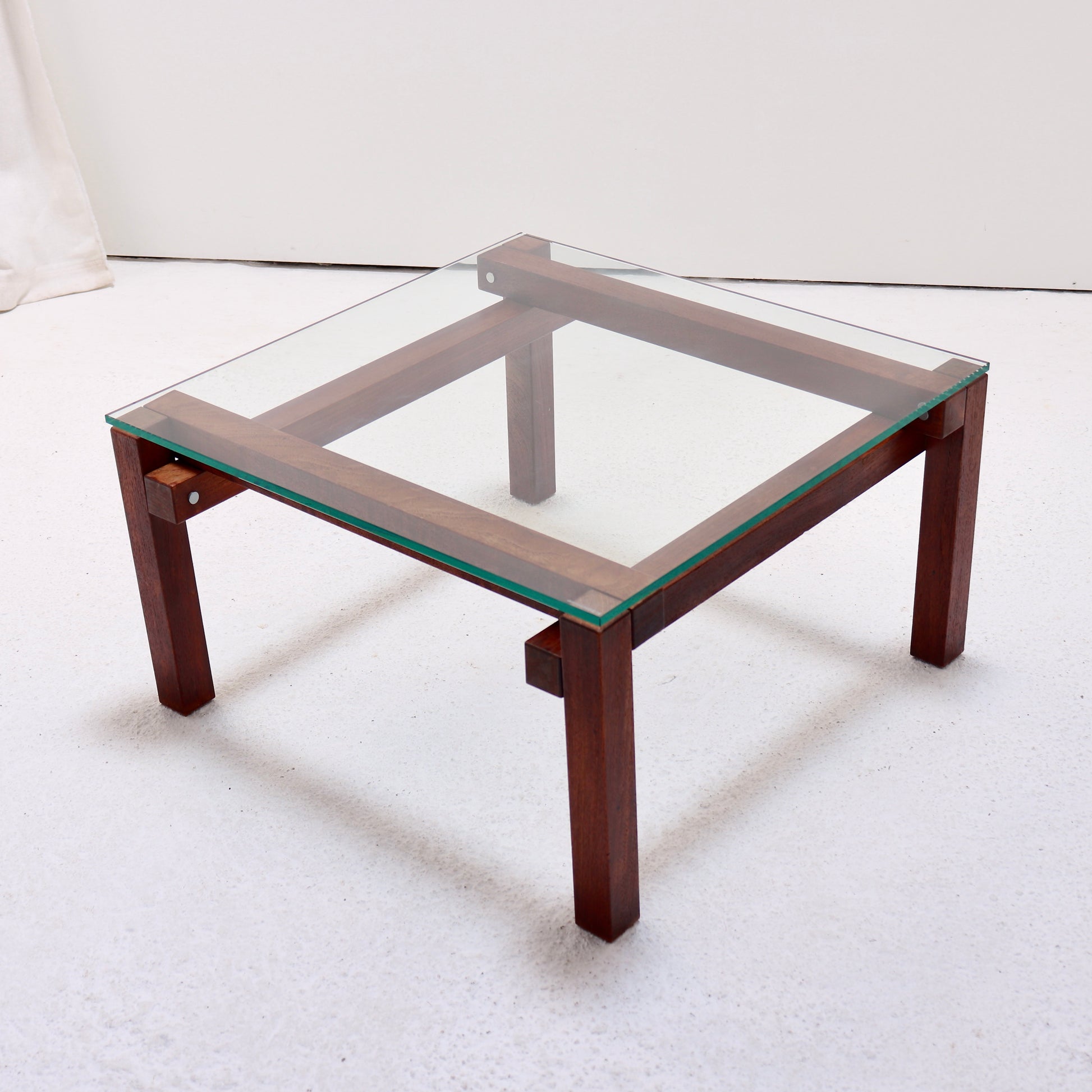 Architectural timber frame coffee table by John Makepeace
