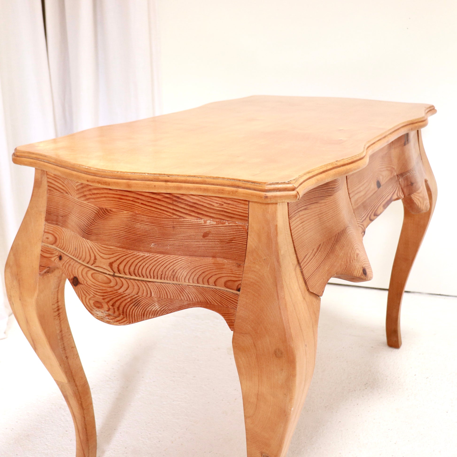 Side view of late 20th-century desk in softwoods