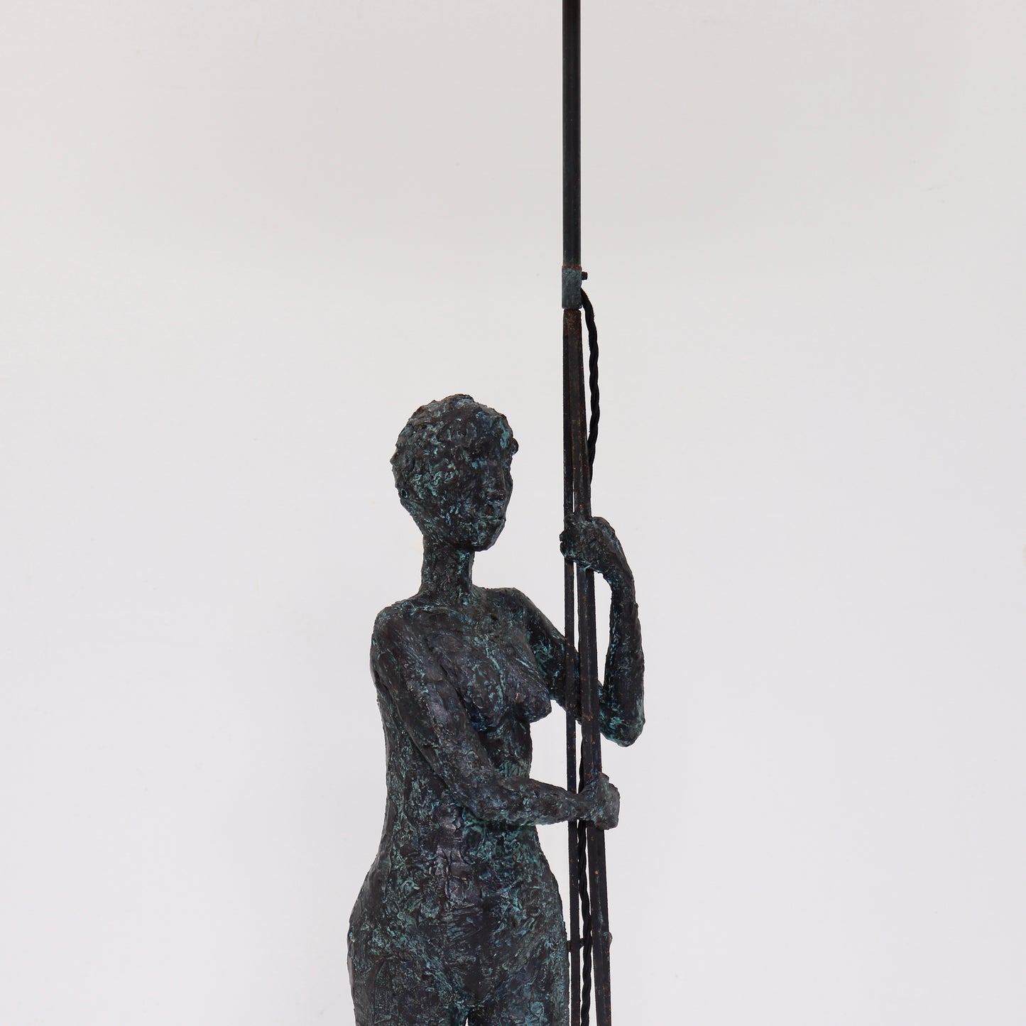 Vintage sculptural floor lamp with textured finish