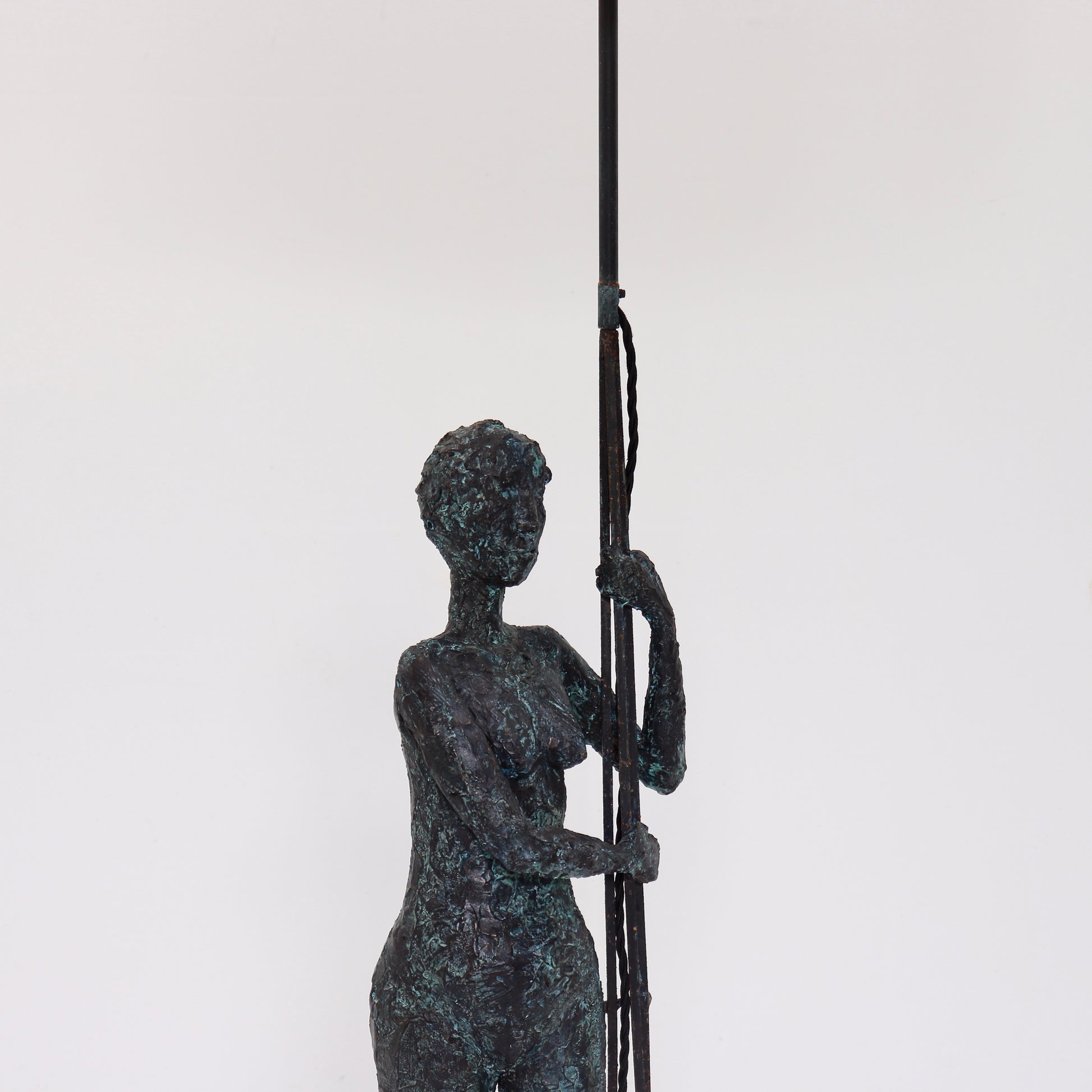 Vintage sculptural floor lamp with textured finish