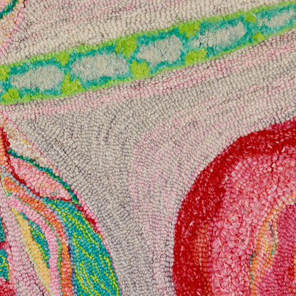 Vintage British textile art in hand-worked wool