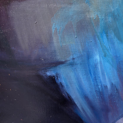 French abstract oil on canvas