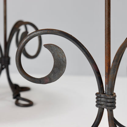Hand forged wrought iron lamps
