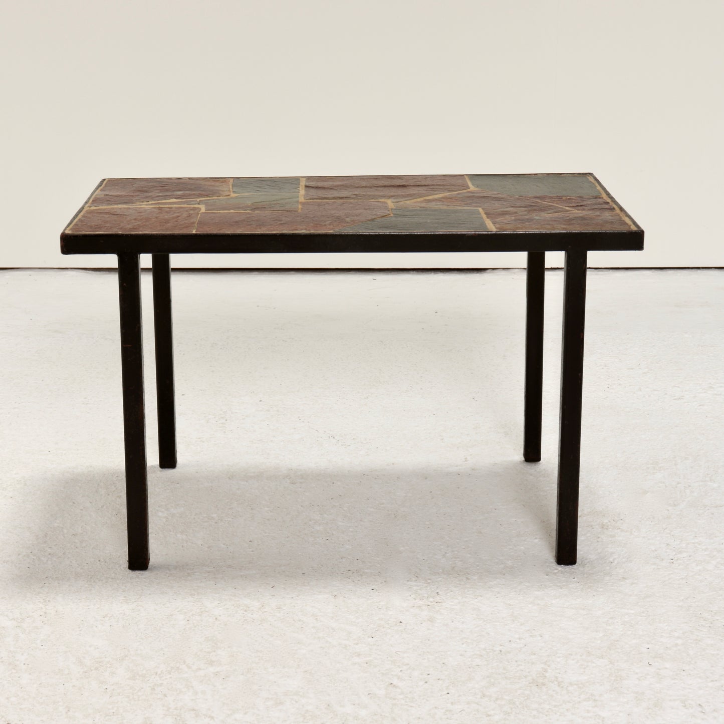 Slate mosaic side table