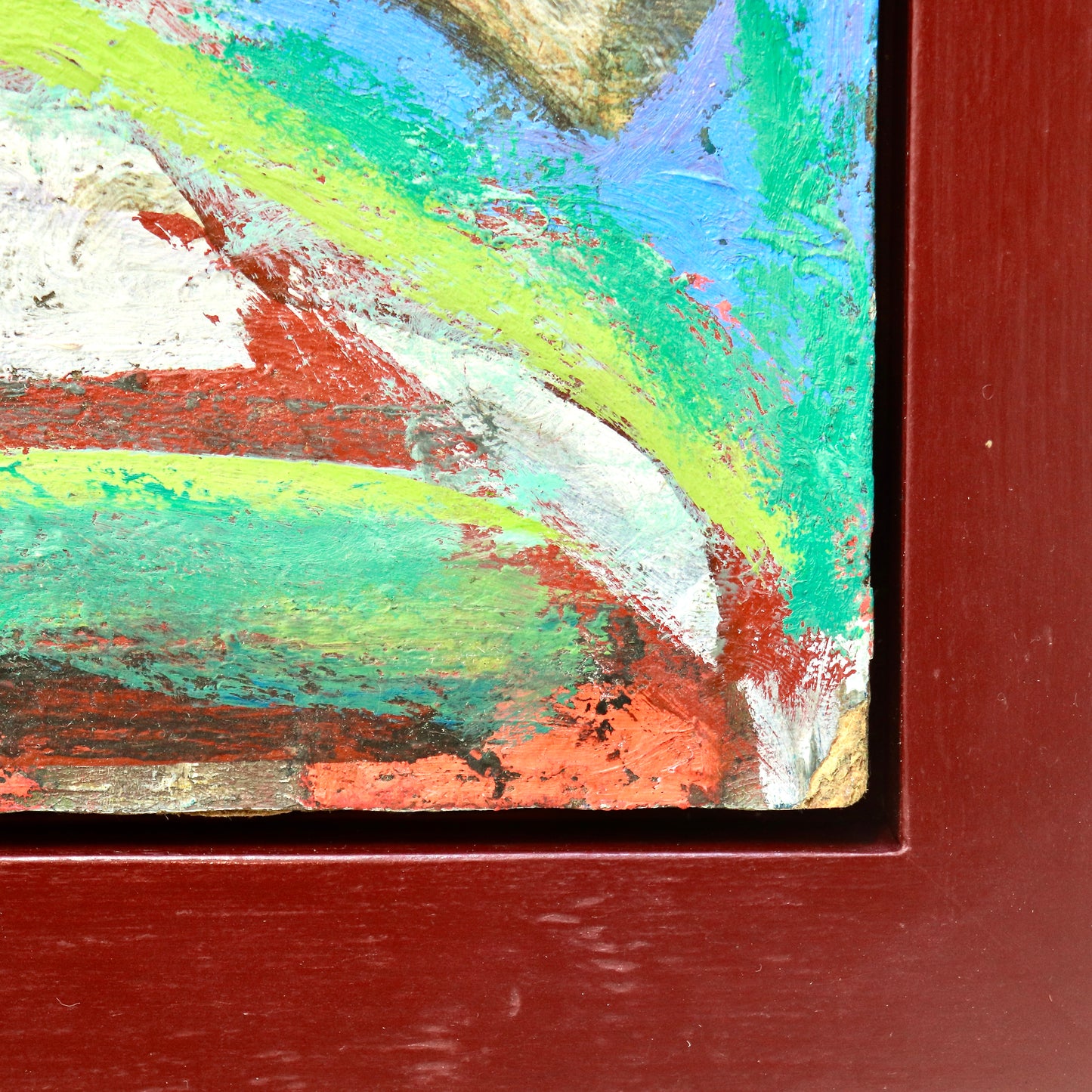 Compact abstract oil painting with expressive strokes