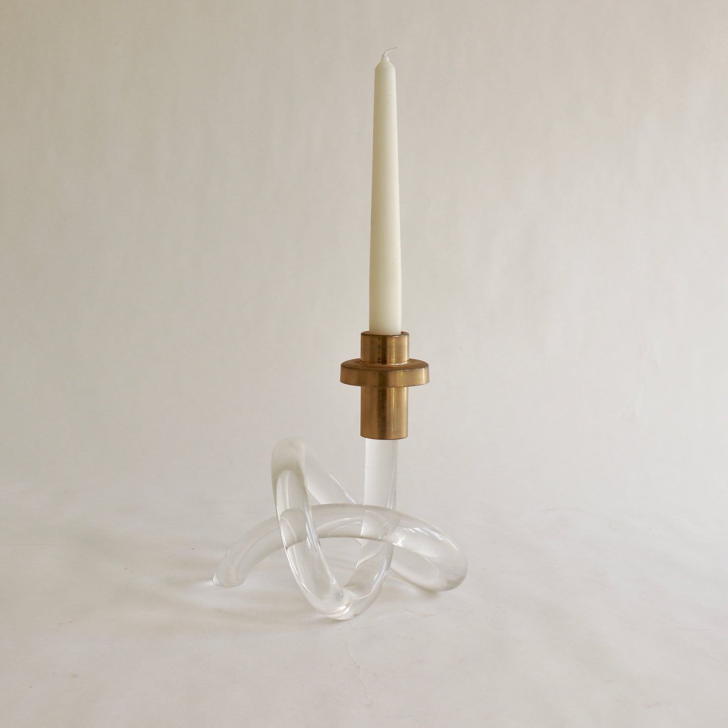 mid century modern lucite candle holder