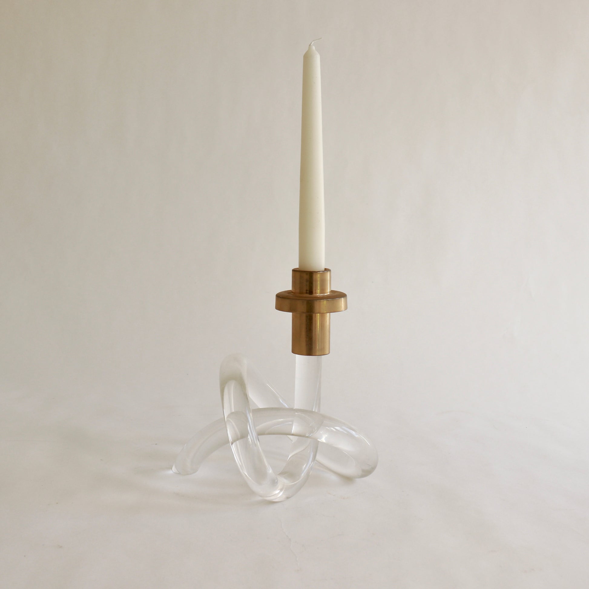 mid century modern lucite candle holder