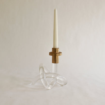 mid century modern lucite candle holder