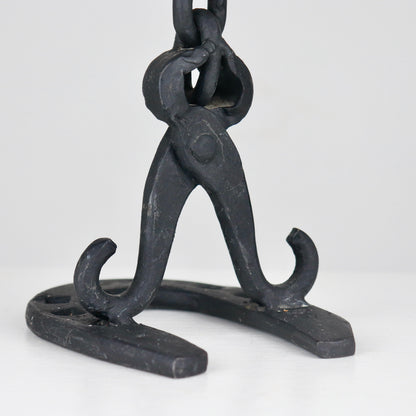 Blacksmith-Made “Workshop Relic” Candlestick — Forged Iron