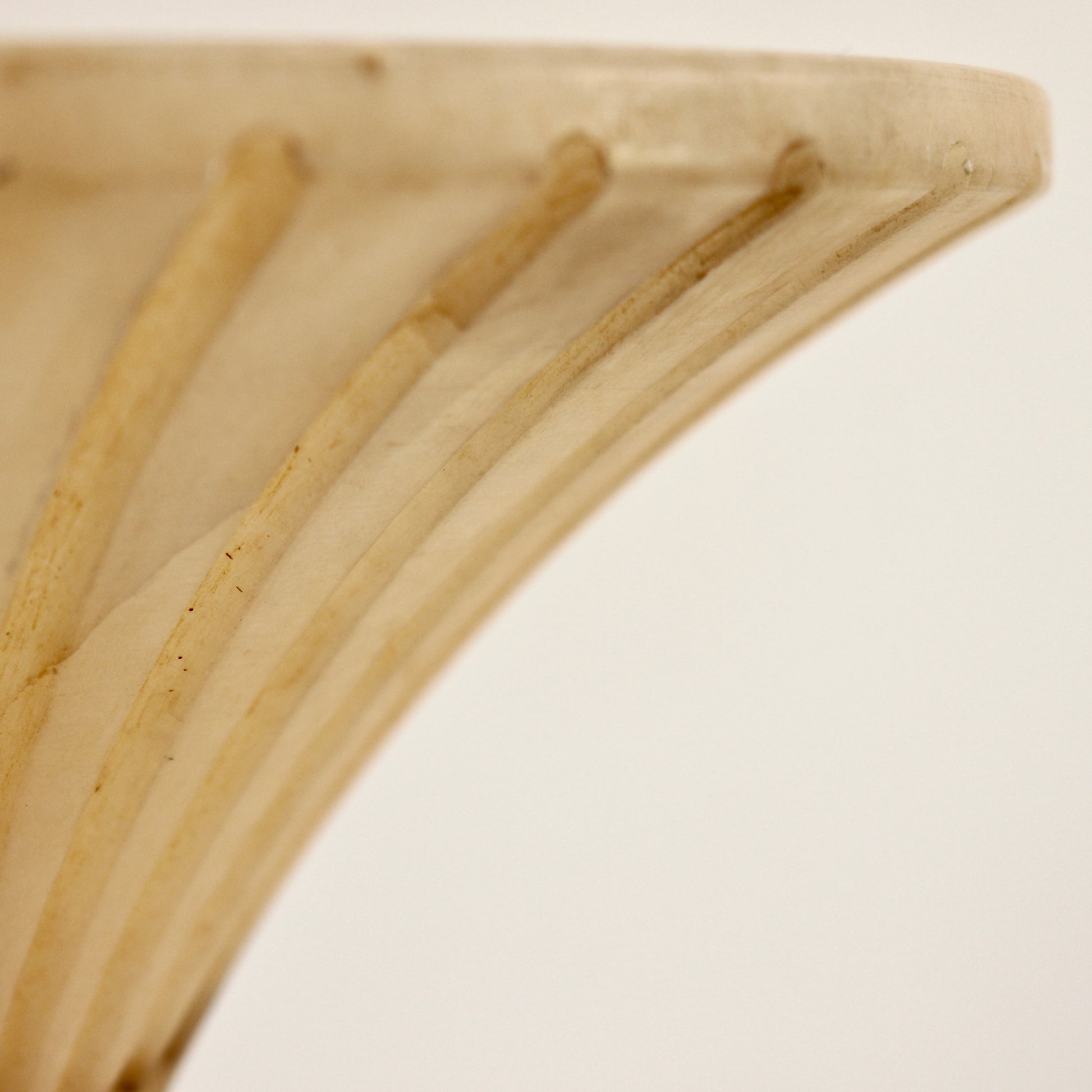 Close-up of translucent alabaster shade.