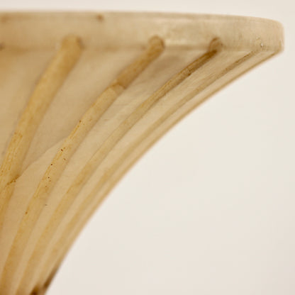 Close-up of translucent alabaster shade.