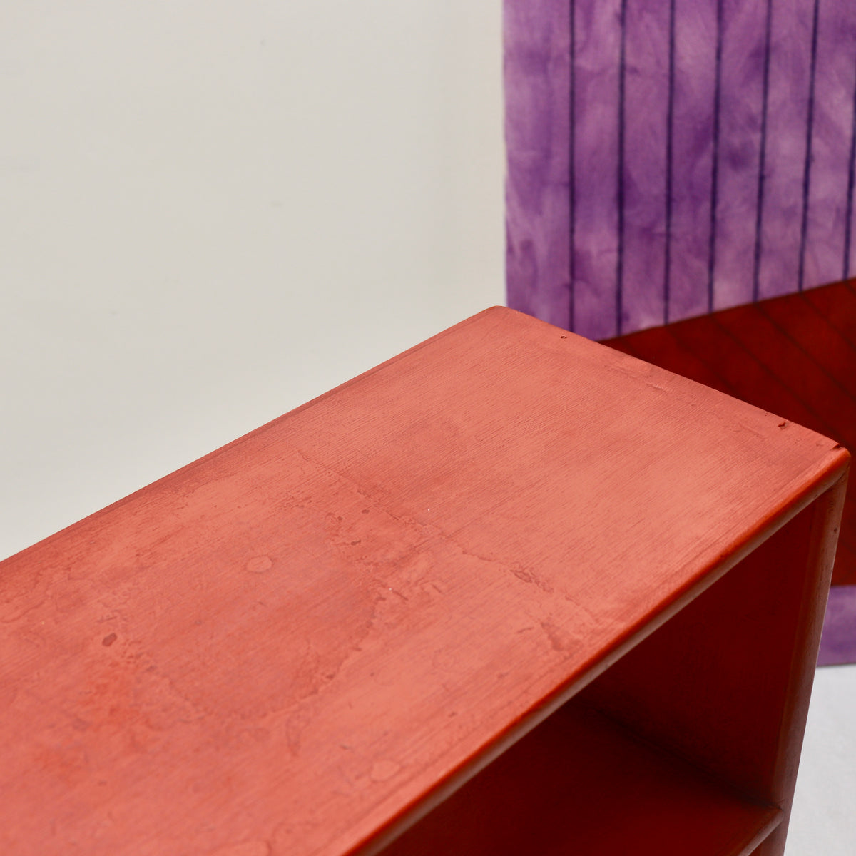 Rustic Painted Shelves in Oxide Red